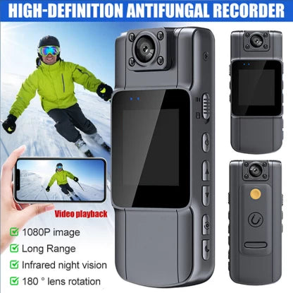 Caméra Corporelle L11 1080P HD – Mini Body Camera Portable avec Vision Nocturne IR, Objectif Rotatif