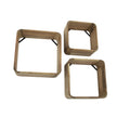 Lot de 3 étagères murales cubes en bois d’acacia - RAQO