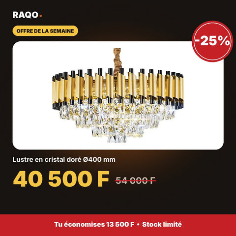 Lustre en cristal doré Ø400 mm | Akko Star - RAQO