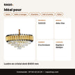 Lustre en cristal doré Ø400 mm | Akko Star - RAQO