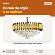 Lustre en cristal doré Ø500 mm | Akko Star - RAQO