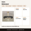 Lustre en cristal noir et doré Ø500 mm | Akko Star - RAQO