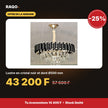 Lustre en cristal noir et doré Ø500 mm | Akko Star - RAQO