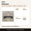 Lustre en cristal noir et doré Ø600 mm | Akko Star - RAQO