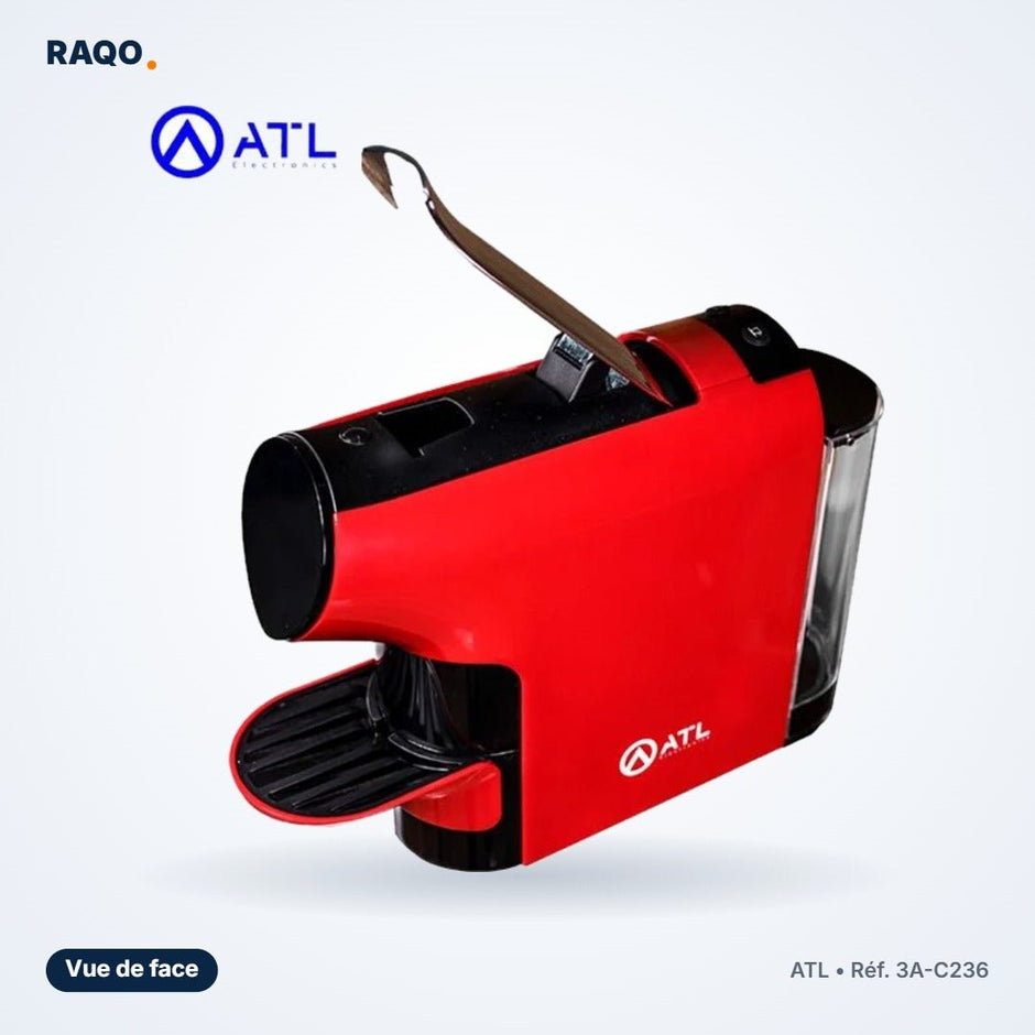 Machine à café à capsules ATL 1200W rouge – 3A-C236 - RAQO