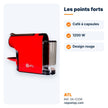 Machine à café à capsules ATL 1200W rouge – 3A-C236 - RAQO