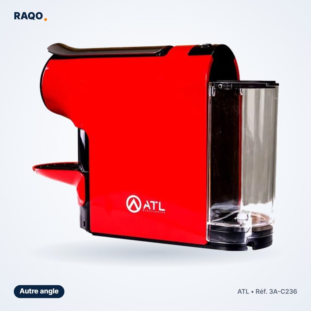 Machine à café à capsules ATL 1200W rouge – 3A-C236 - RAQO