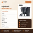Machine à Café iLUX – 600 W – 0,6 L - RAQO (fiche technique)
