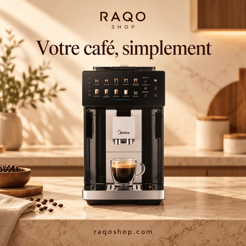 Machine à Cafe Midea – Full Automatique – 15 Bars – Auto-Nettoyage | MA-FACM1004A2 - RAQO