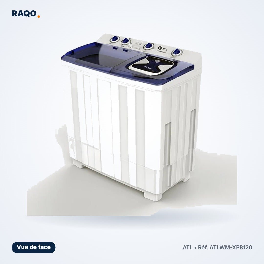 Machine à laver 2 cuves ATL 12kg semi-automatique – ATLWM-XPB120 - RAQO