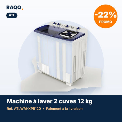 Machine à laver 2 cuves ATL 12kg semi-automatique – ATLWM-XPB120 - RAQO