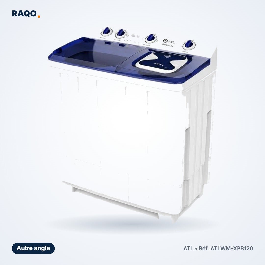 Machine à laver 2 cuves ATL 12kg semi-automatique – ATLWM-XPB120 - RAQO