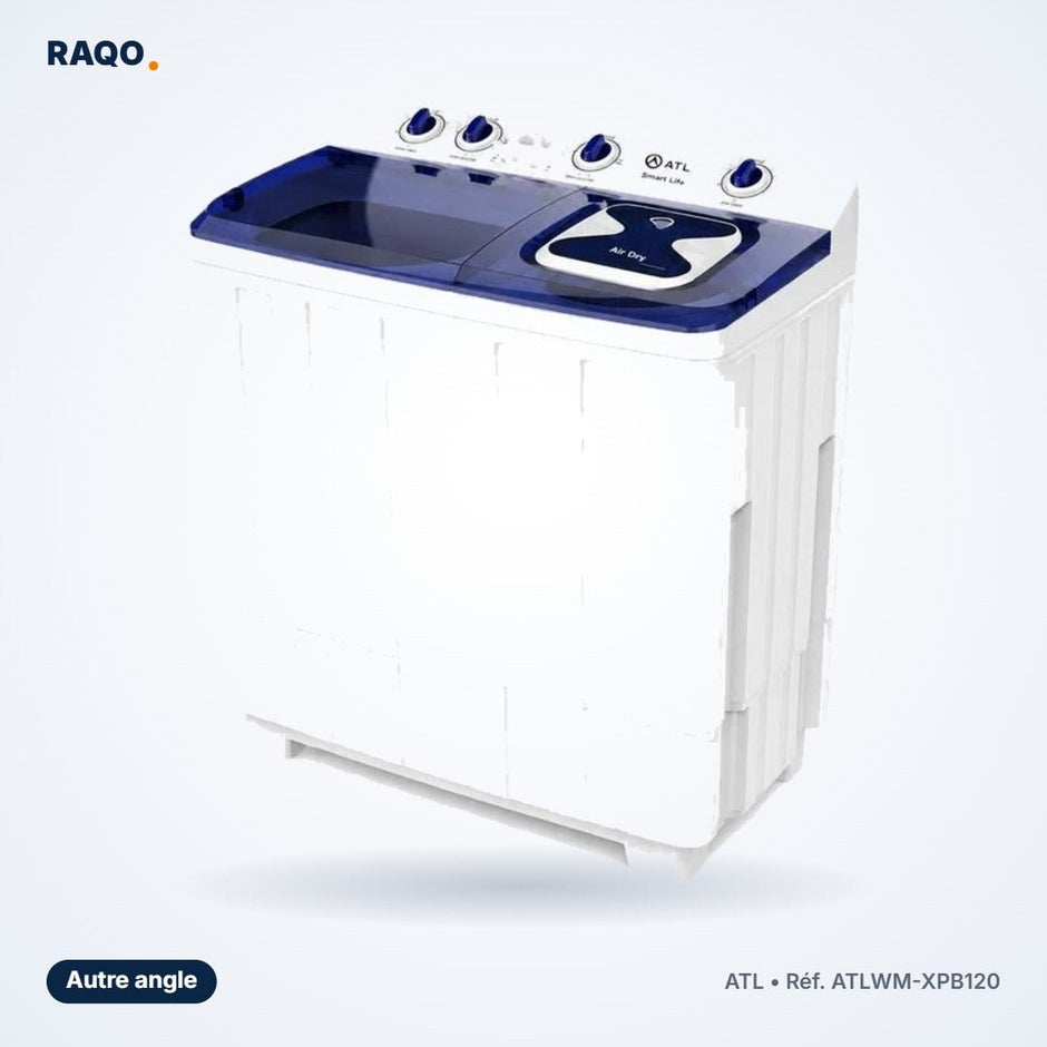 Machine à laver 2 cuves ATL 12kg semi-automatique – ATLWM-XPB120 - RAQO