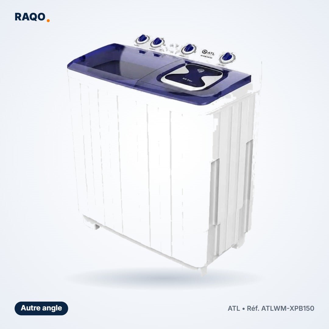 Machine à laver 2 cuves ATL 15kg semi-automatique – ATLWM-XPB150 - RAQO