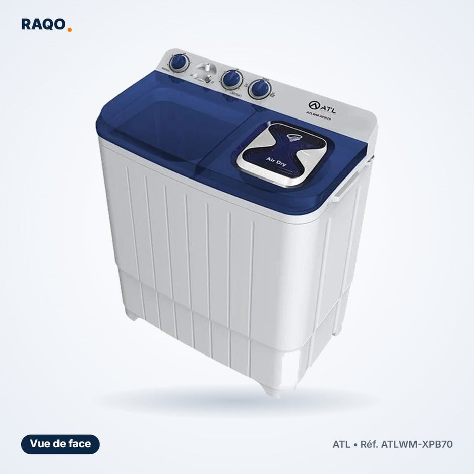 Machine à laver 2 cuves ATL 7kg semi-automatique – ATLWM-XPB70 - RAQO