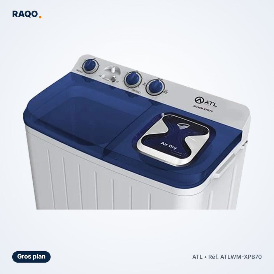 Machine à laver 2 cuves ATL 7kg semi-automatique – ATLWM-XPB70 - RAQO