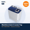 Machine à laver 2 cuves ATL 7kg semi-automatique – ATLWM-XPB70 - RAQO