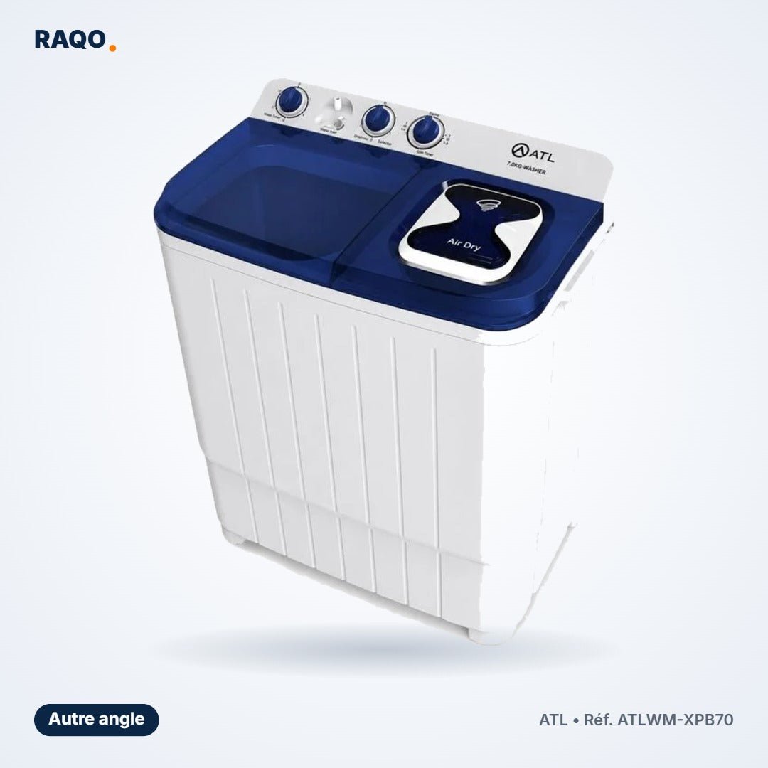 Machine à laver 2 cuves ATL 7kg semi-automatique – ATLWM-XPB70 - RAQO