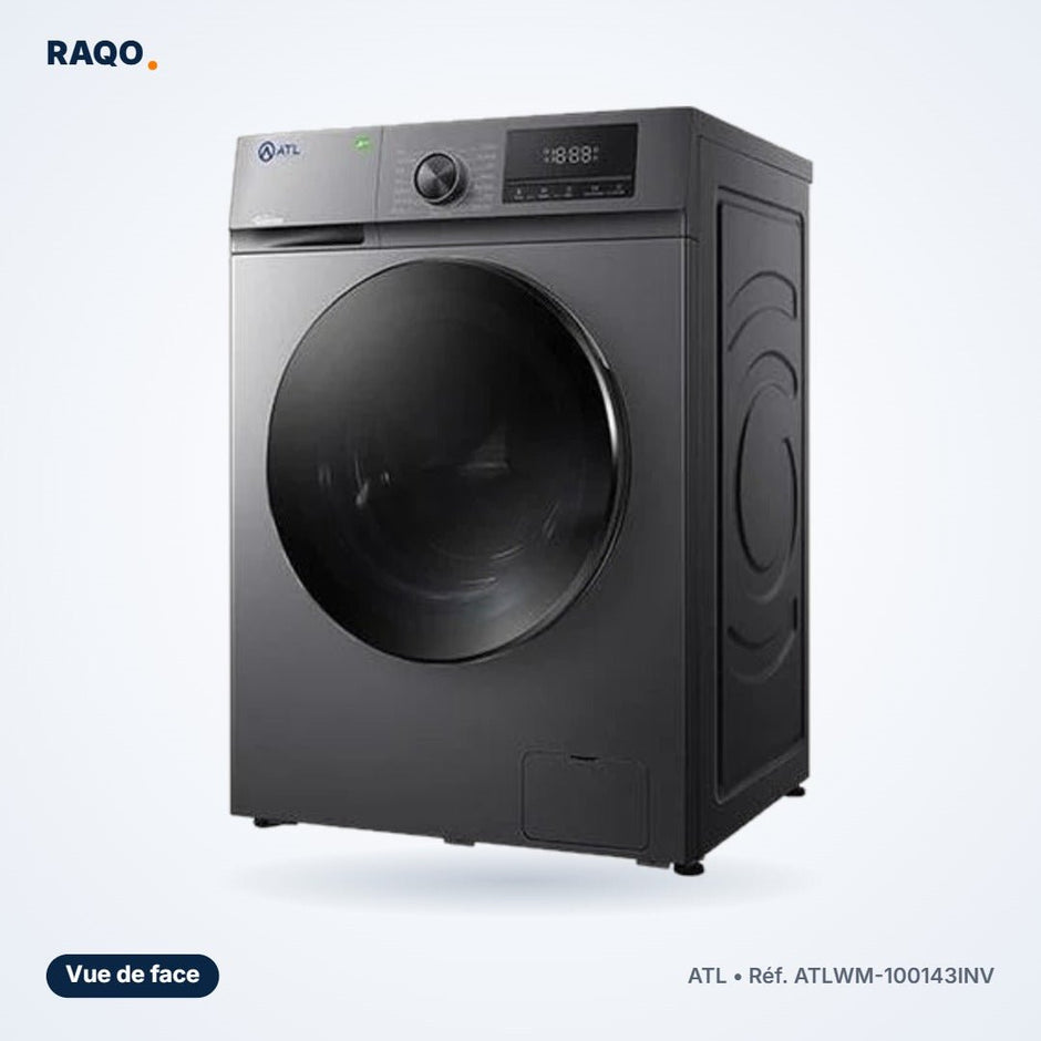 Machine à laver hublot ATL 10kg Inverter 1400 tr/min – ATLWM-100143INV - RAQO