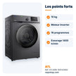 Machine à laver hublot ATL 10kg Inverter 1400 tr/min – ATLWM-100143INV - RAQO