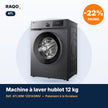 Machine à laver hublot ATL 12kg Inverter 1400 tr/min – ATLWM-120143INV - RAQO