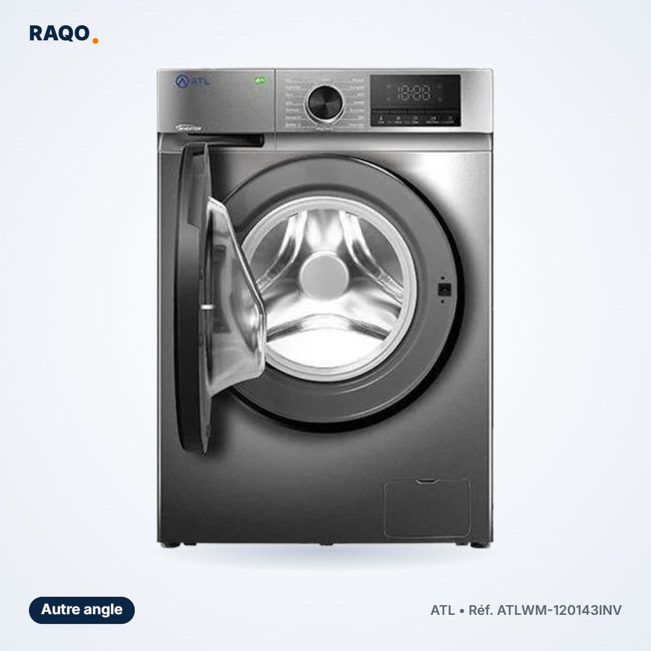 Machine à laver hublot ATL 12kg Inverter 1400 tr/min – ATLWM-120143INV - RAQO