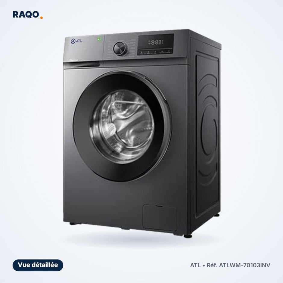 Machine à laver hublot ATL 7kg Inverter 1000 tr/min – ATLWM-70103INV - RAQO