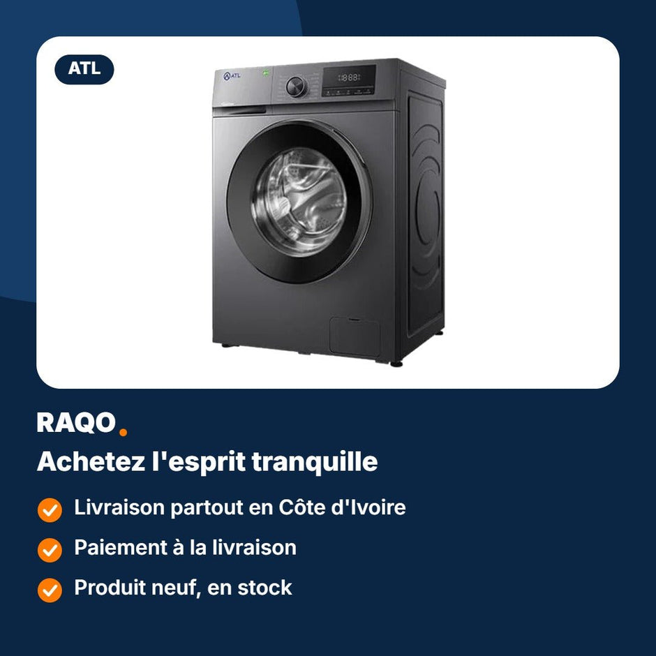 Machine à laver hublot ATL 7kg Inverter 1000 tr/min – ATLWM-70103INV - RAQO