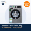 Machine à laver hublot ATL 9kg Inverter 1200 tr/min – ATLWM-90103INV - RAQO
