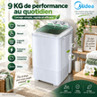 Machine à Laver Midea 9 kg Top Load Manuelle – MTT90-WP2302 - RAQO