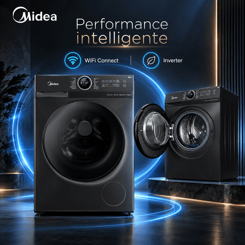 Machine à Laver Séchant Midea 12/8 kg Inverter Wi-Fi – MF200D120WB/T - RAQO