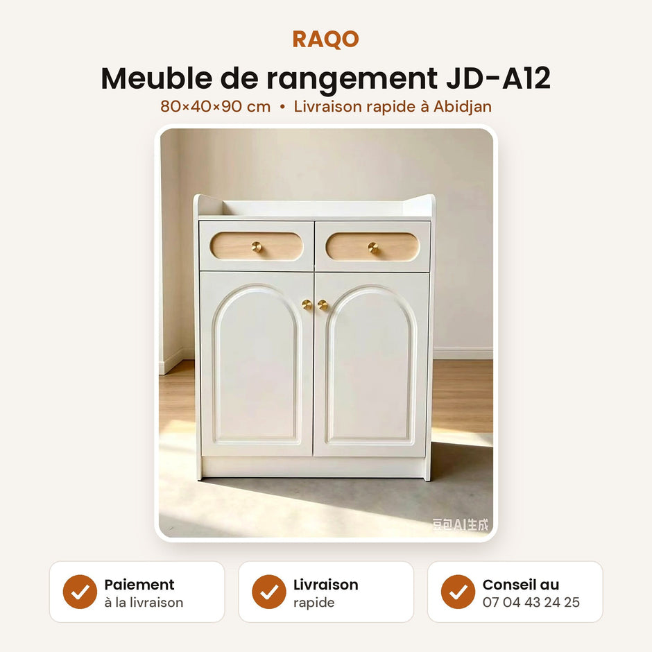 Meuble de rangement JD-A12 – 80×40×90 cm - RAQO