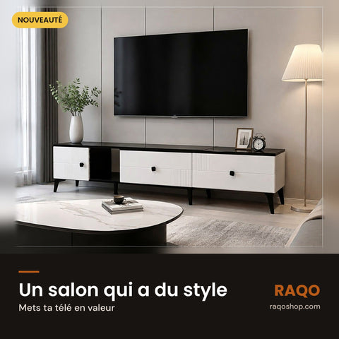 Meuble TV extensible TV F120 pour salon - RAQO