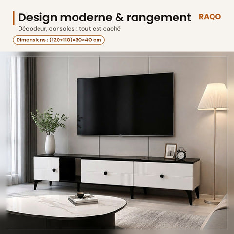 Meuble TV extensible TV F120 pour salon - RAQO