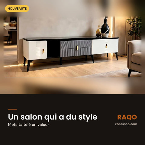 Meuble TV extensible TV F518 pour salon - RAQO