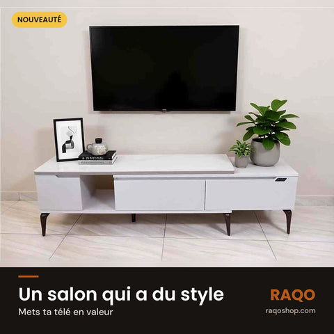 Meuble TV extensible TV3-150 pour salon - RAQO