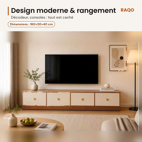 Meuble TV JDTV07 – 160×30×40 cm - RAQO