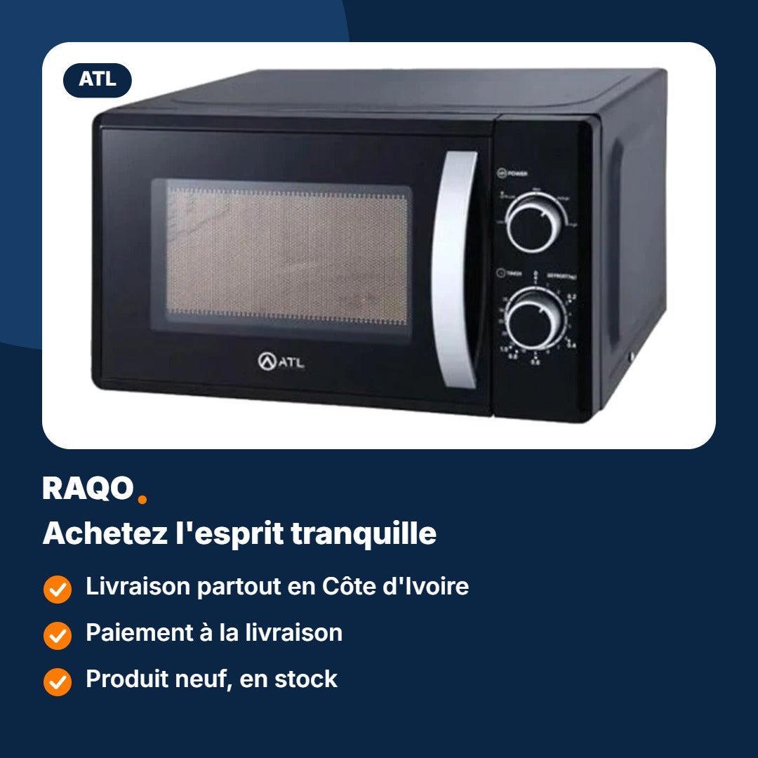 Micro-ondes ATL 20L 700W noir – ATL-MW20CA7B - RAQO