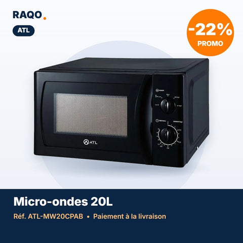 Micro-ondes ATL 20L 700W noir – ATL-MW20CPAB - RAQO