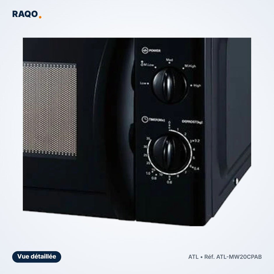 Micro-ondes ATL 20L 700W noir – ATL-MW20CPAB - RAQO