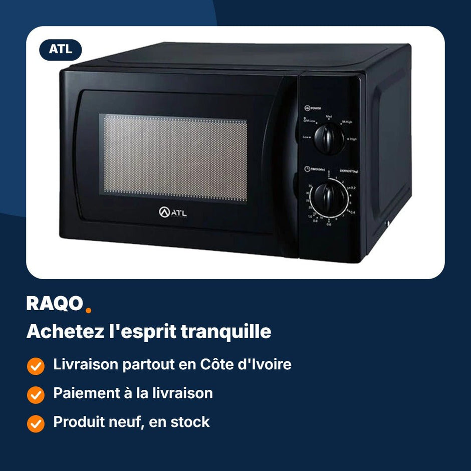 Micro-ondes ATL 20L 700W noir – ATL-MW20CPAB - RAQO