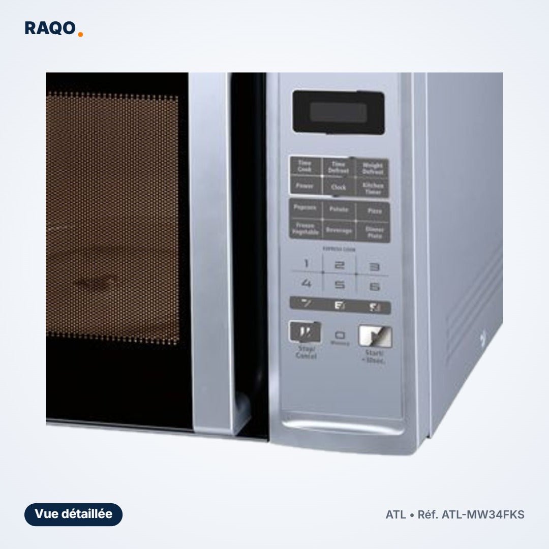 Micro-ondes four ATL 34L 1000W silver – ATL-MW34FKS - RAQO