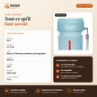 Mini Blender Portable iLUX – 450 ml - RAQO (fiche technique)