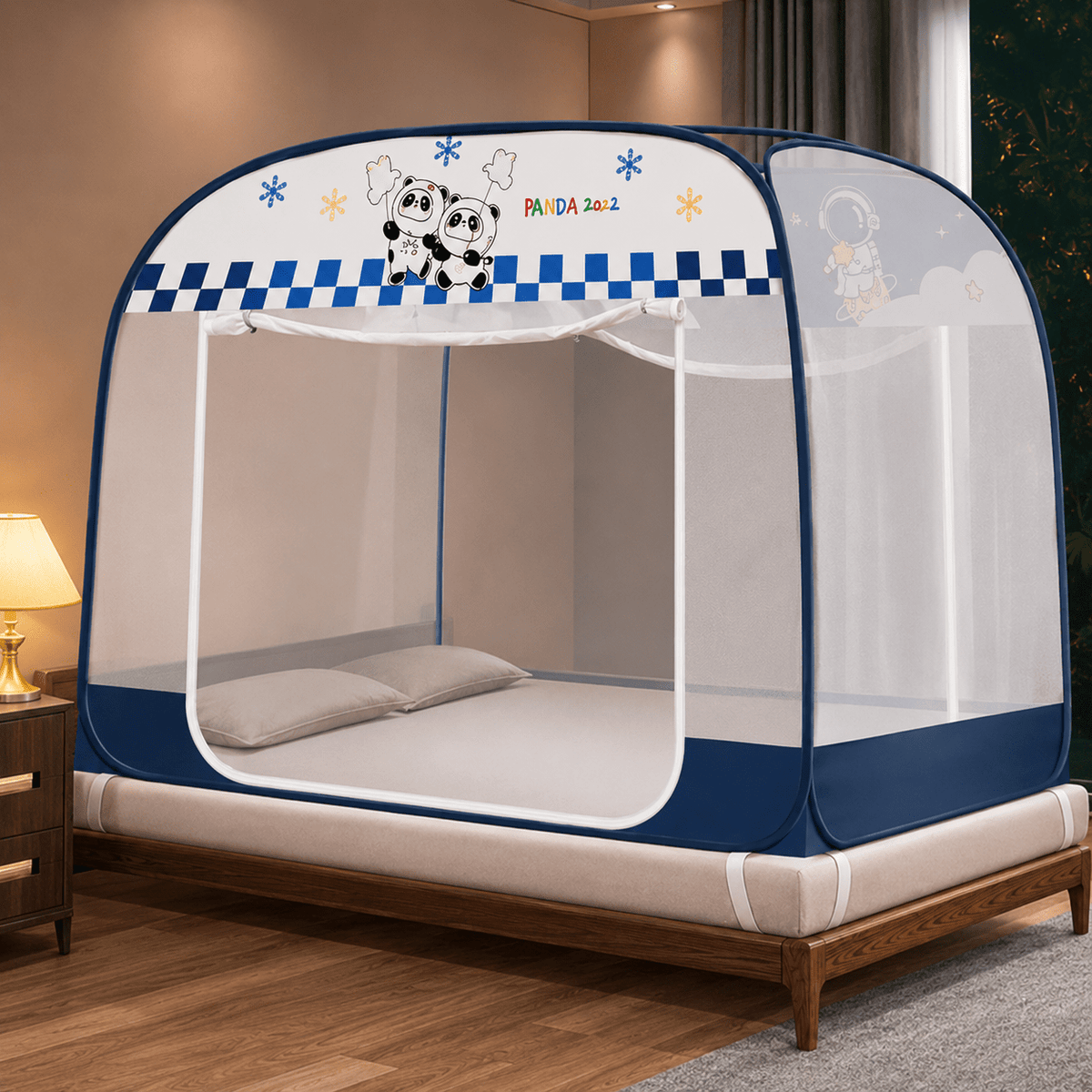 Moustiquaire de Lit Pliable Protection 360° et Installation Rapide compatible avec 2 places et 3 places. - RAQO