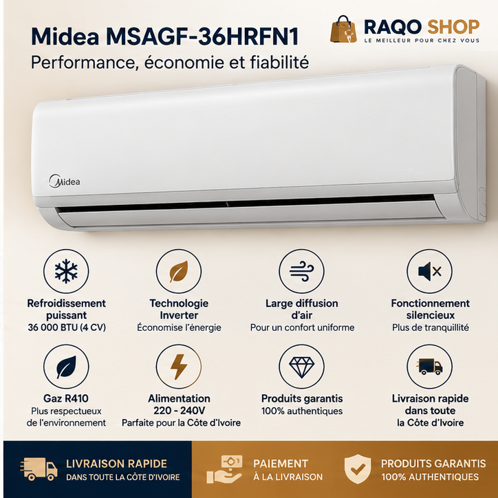 Climatiseur Midea MSAGF-36HRFN1 - RAQO Shop