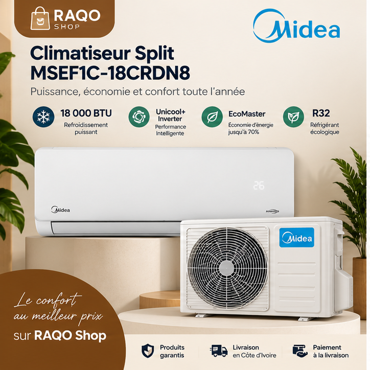 Climatiseur Midea MSEF1C-18CRDN8 - RAQO Shop