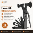 Multi-outil hache marteau 18 en 1 en acier inox noir – RAQO Shop Abidjan