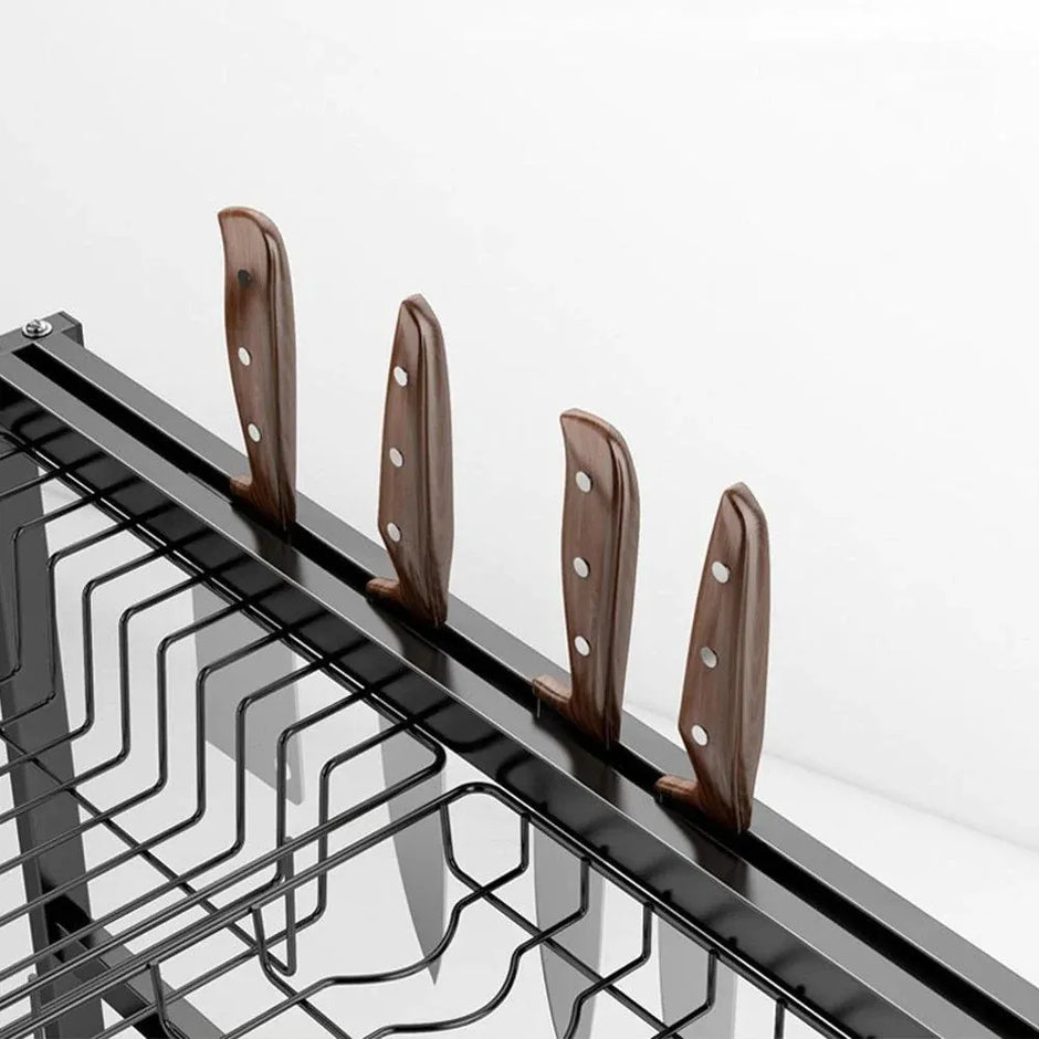 Égouttoir à vaisselle extensible 65–80 cm en acier inoxydable