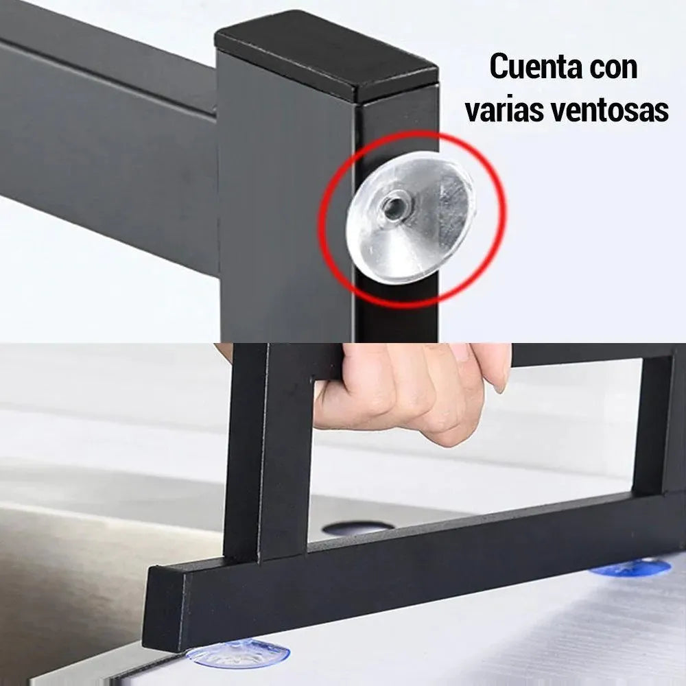 Égouttoir à vaisselle extensible 65–80 cm en acier inoxydable