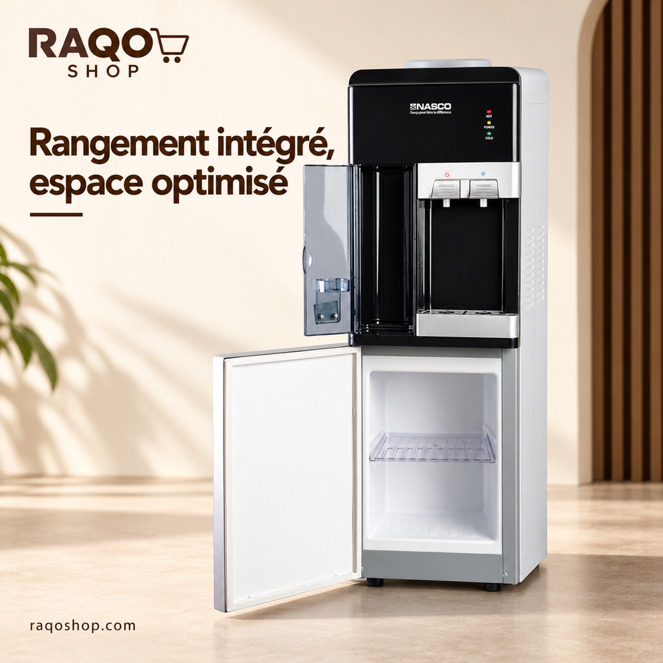 Nasco NAS-YD275-W — RAQO Shop — Rangement intégré, espace optimisé — portes ouvertes